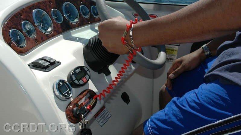 All operators of boats 26 feet or less will be required to wear an engine cut-off switch on a lanyard, effective April 1. (National Association of State Boating Law Administrators)
